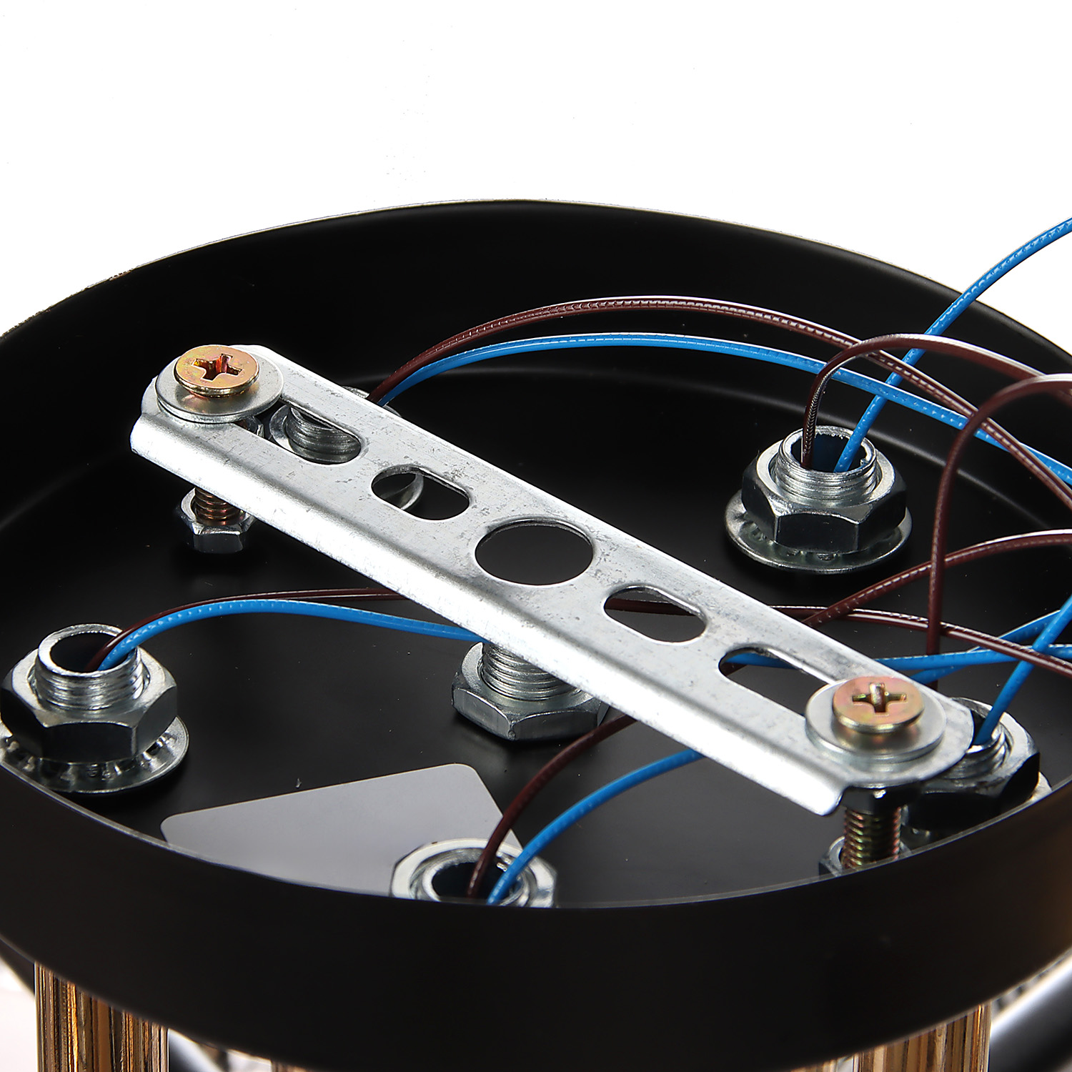 Светильник потолочный N6408/5 BK+FGD  5*40W E27 220V (d-600; h-230) S=20м2 VERNER LIGHTING *1