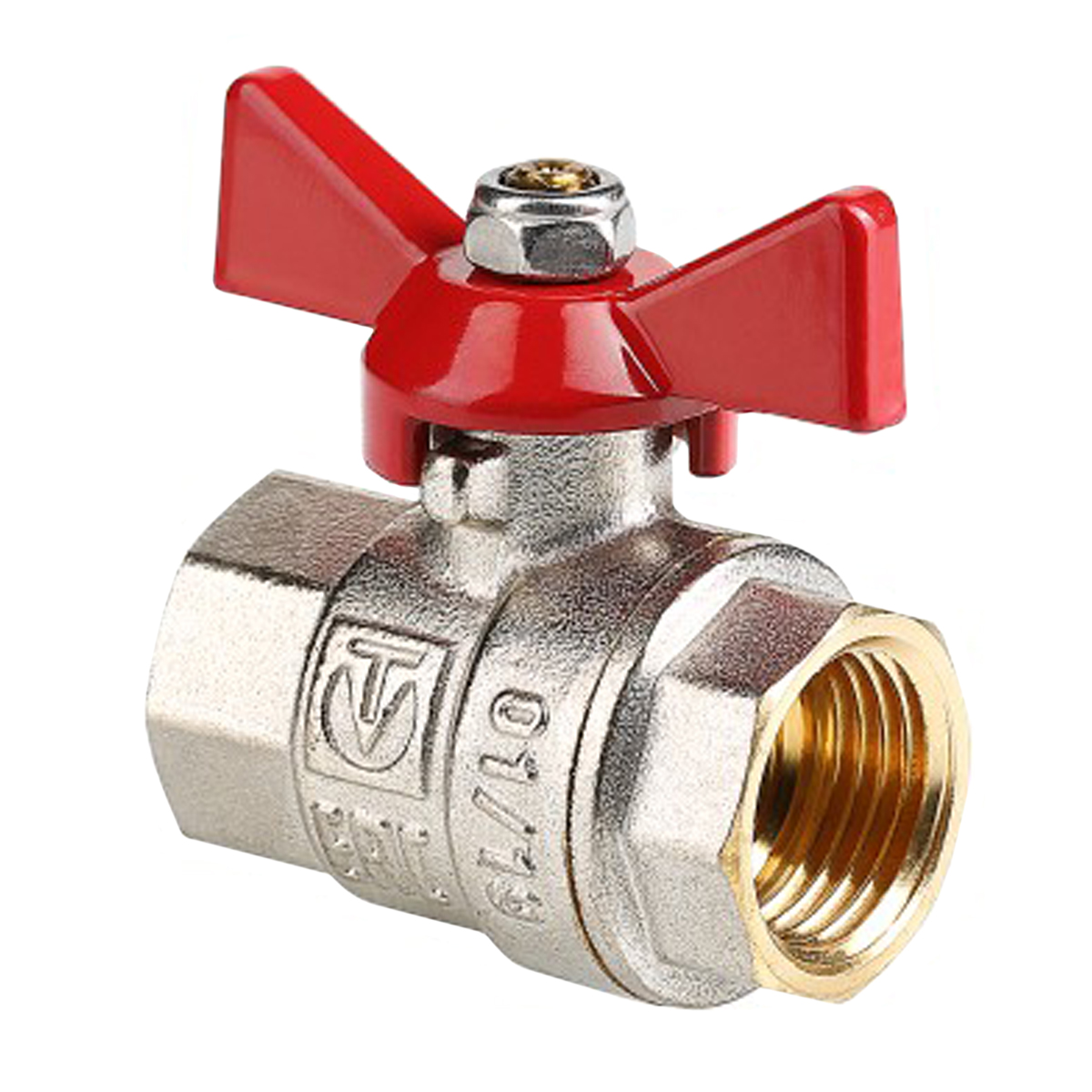 Кран шаровый 1/2" (Ø15) М/М бабочка VALTEC (BASE) 217 *1/16/256