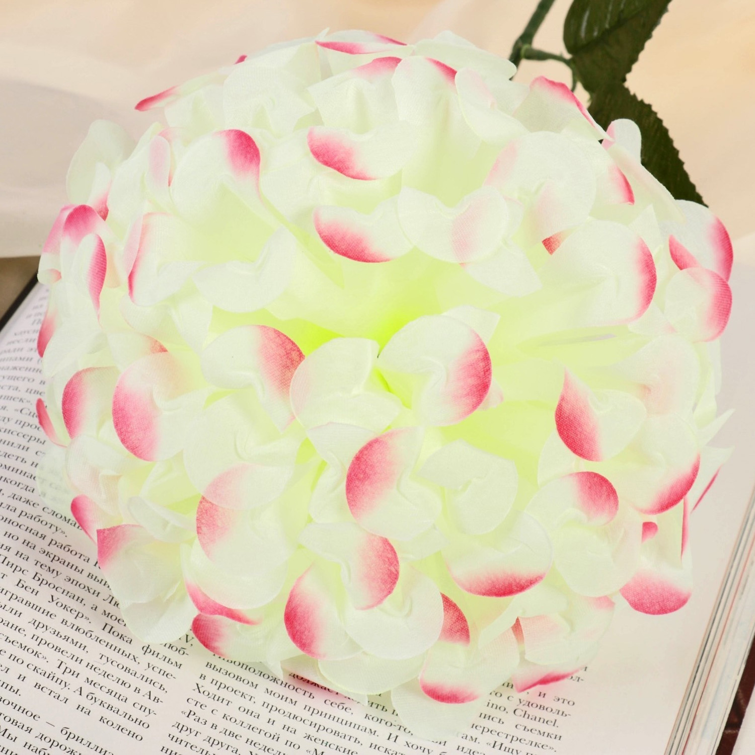 Цветы искусственные "Герань королевская" 16х60 см, жёлто-розовый 4560215