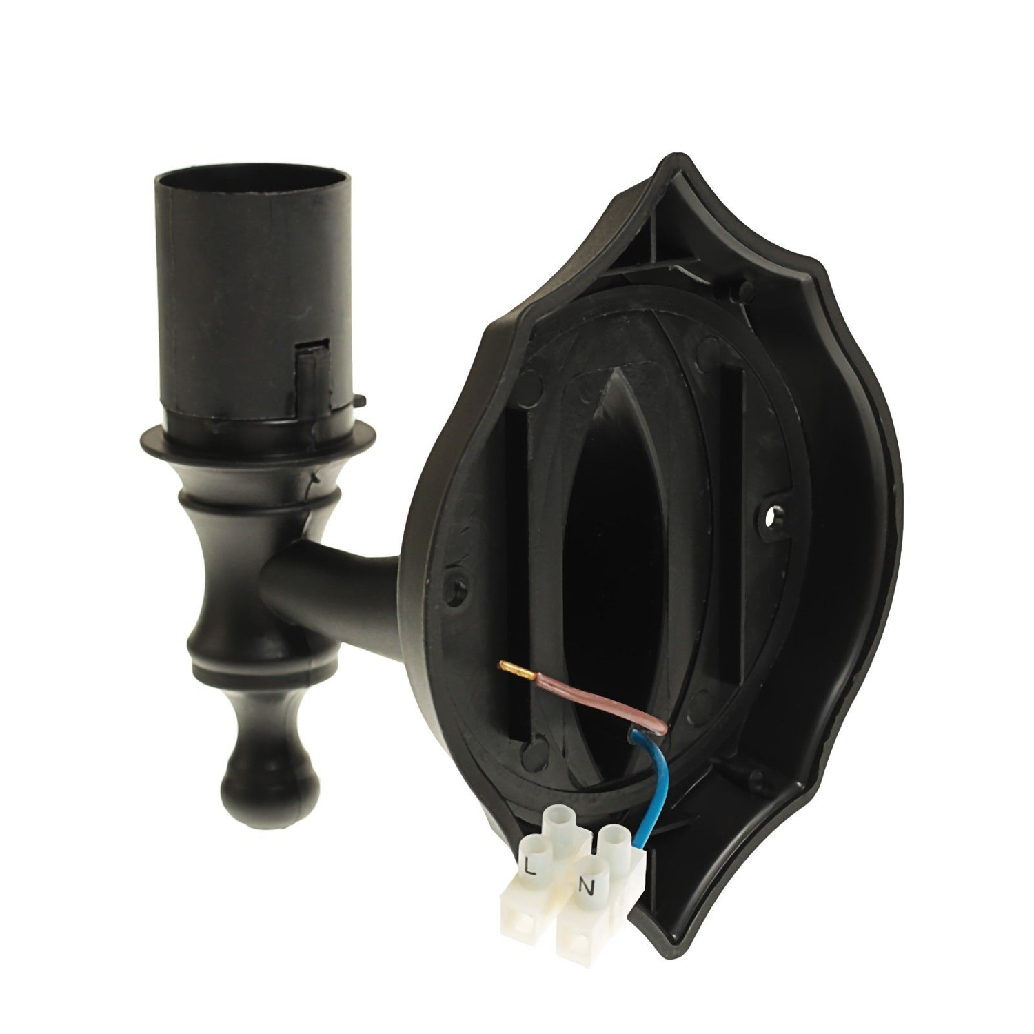 яяяСветильник Luazon 01-1, садово-парковый, четырехгранник, E27, настенный, вверх, черный