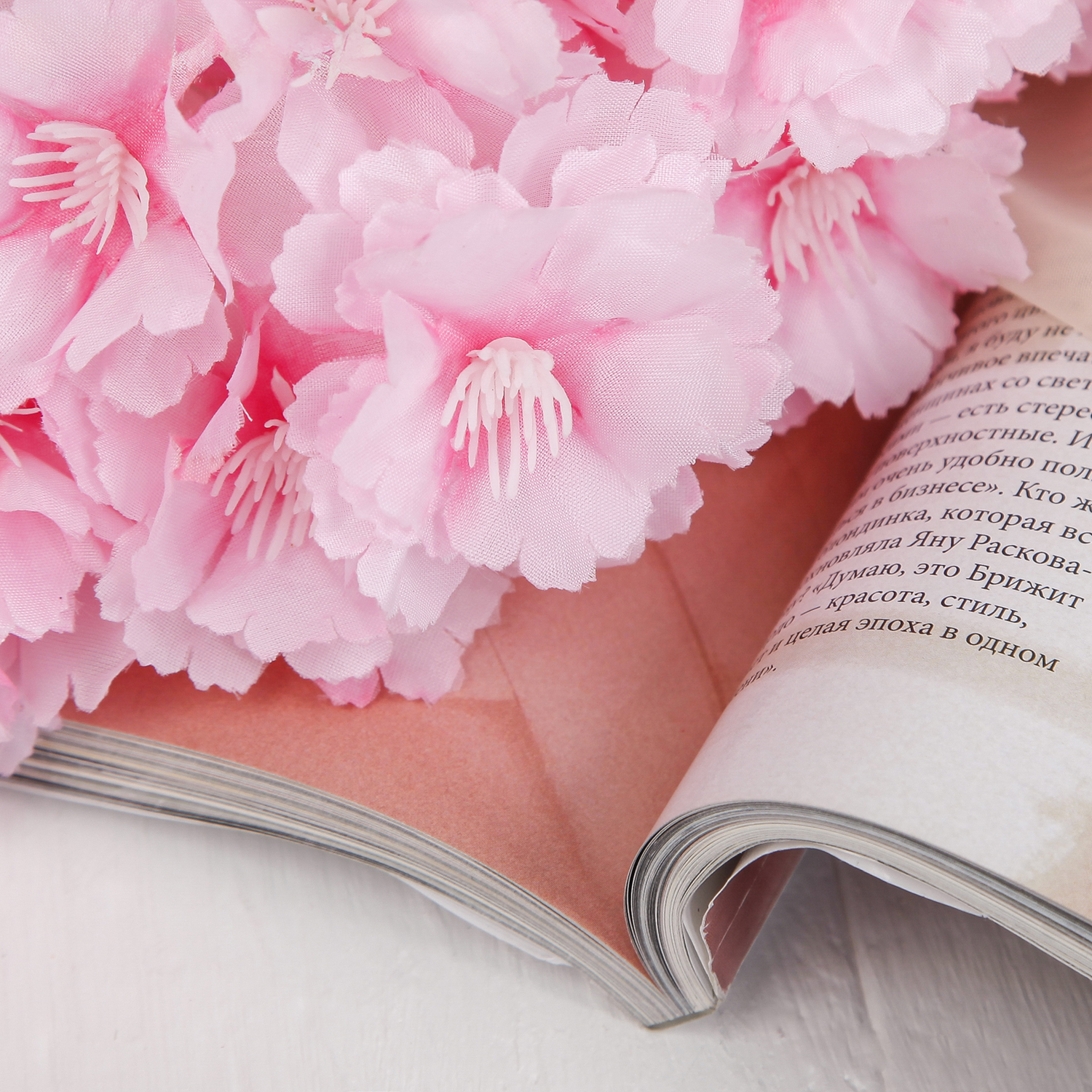 Цветы искусственные "Японская вишня" 5х88 см, ярко-розовый 4142737