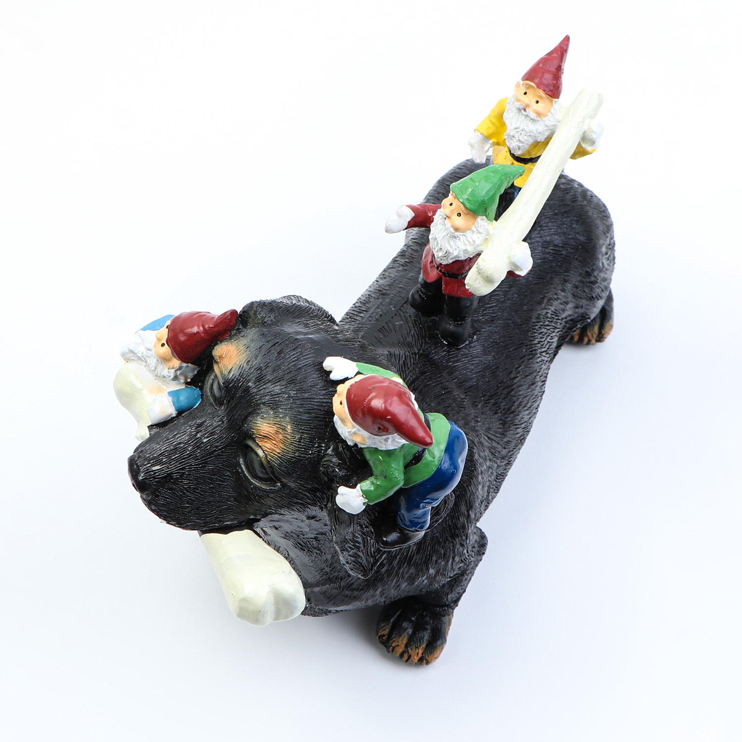 Садовая фигура "Такса с гномами" 20х9х15см   10815589