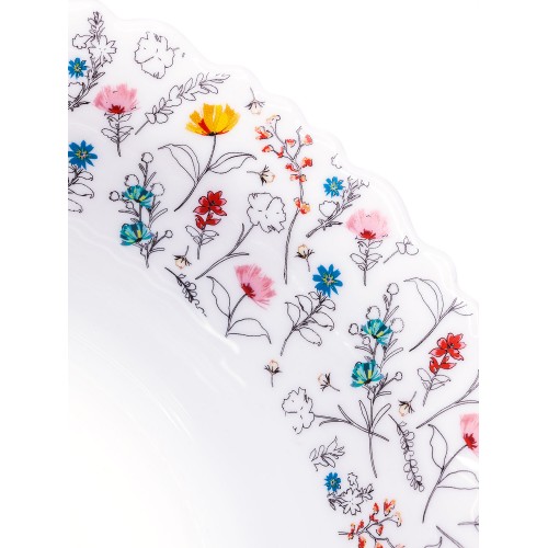 яяяСалатник стеклокерамика "МФК" "Летнее настроение" d22,5см 1,7л  OLHW-90/K2220-1 *3/18