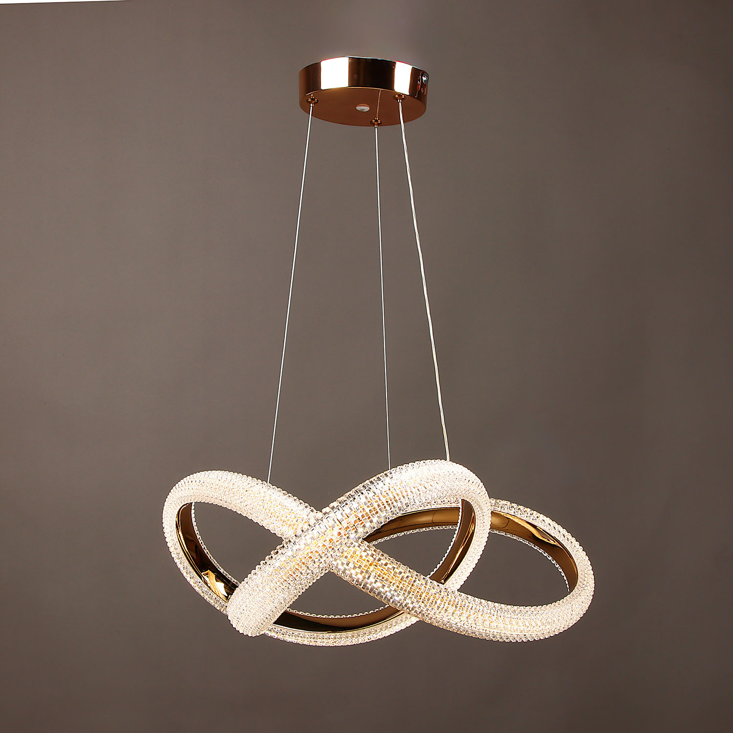 Светильник подвесной светодиодный 9233/96W Gold  450 мм 3 реж., пульт S=16м2  VERNER LIGHTING *1