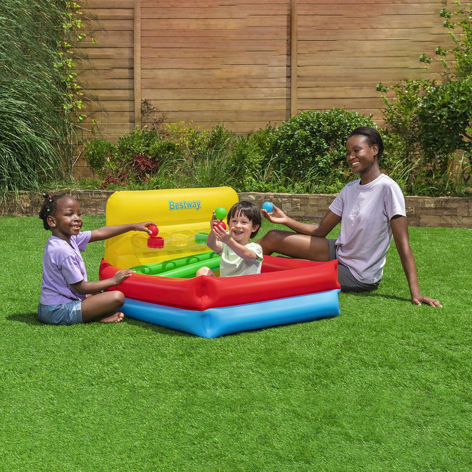 Манеж надувной 104 х 94 х 61 см с мячами, от 2 лет 52546  9298721