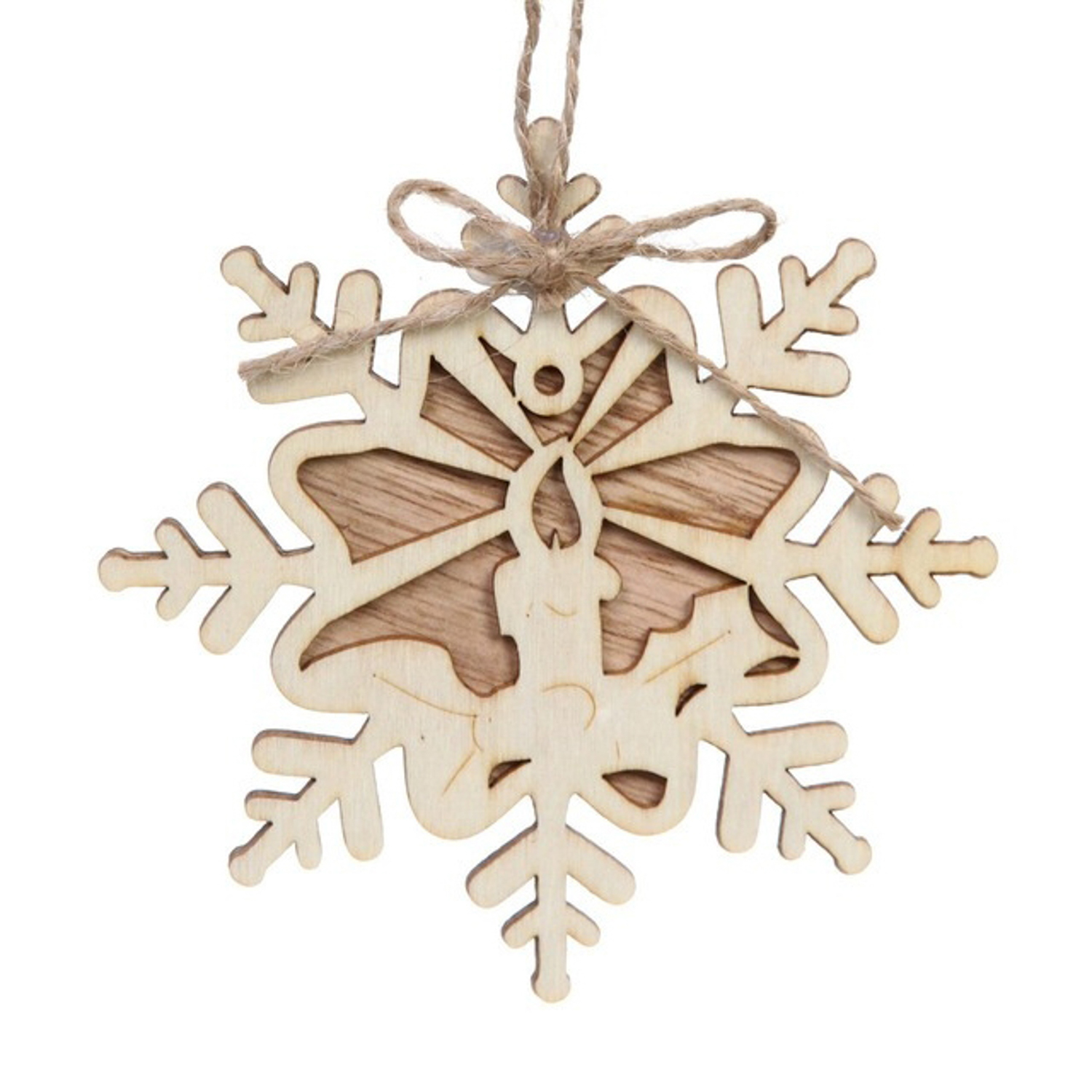 Подвеска "Снежинка - Свеча" 11*11 см