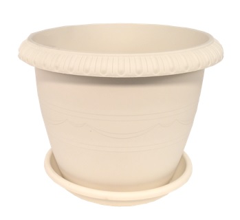 Кашпо пластм. "Lе Jardin" 2.8л, d верха 200мм h160мм с поддоном св. Серый 102-1 (Tek.A.Tek)*1/48 Кашпо пластм. "Lе Jardin" 2.8л, d верха 200мм h160мм с поддоном св. Серый 102-1 (Tek.A.Tek)*1/48