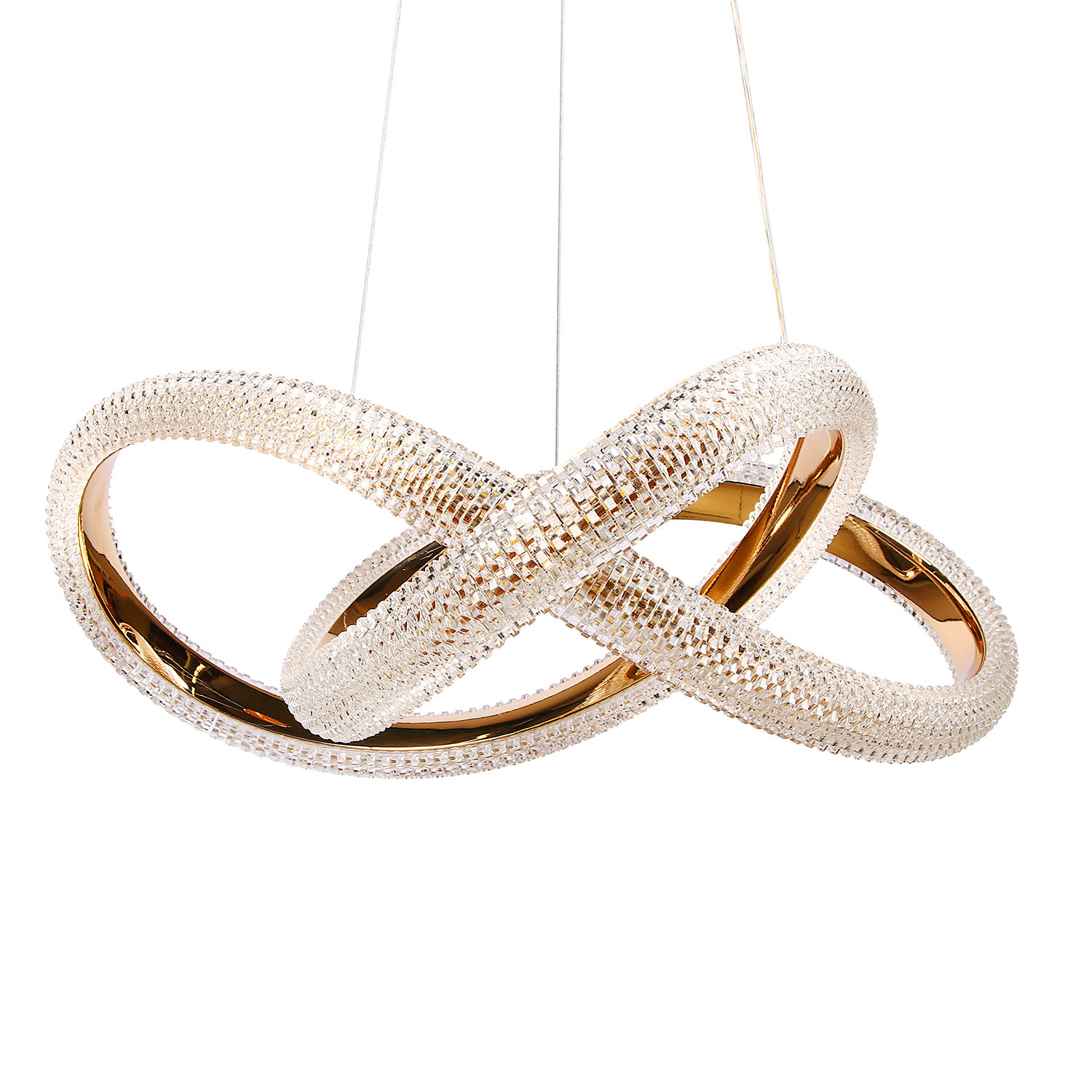 Светильник подвесной светодиодный 9233/96W Gold  450 мм 3 реж., пульт S=16м2  VERNER LIGHTING *1