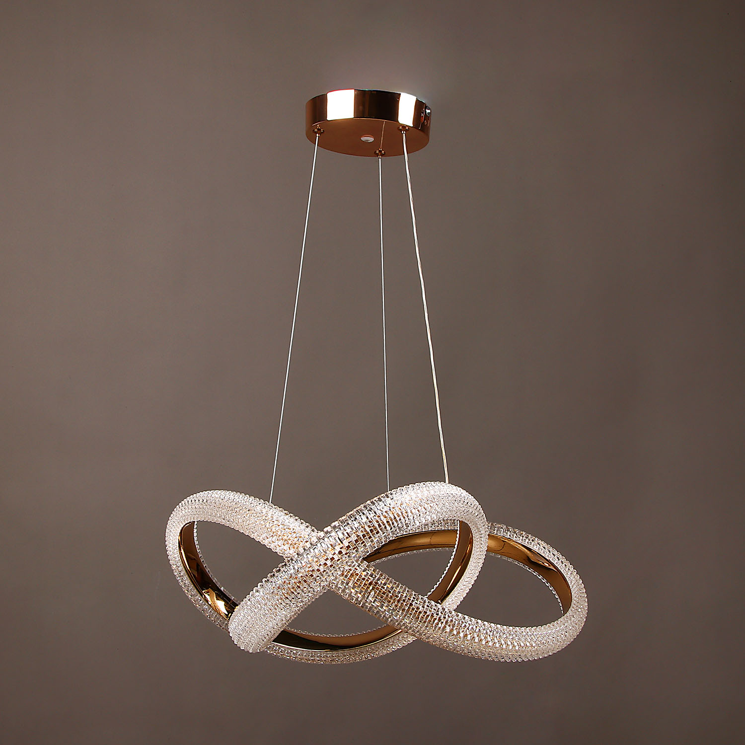 Светильник подвесной светодиодный 9233/96W Gold  450 мм 3 реж., пульт S=16м2  VERNER LIGHTING *1