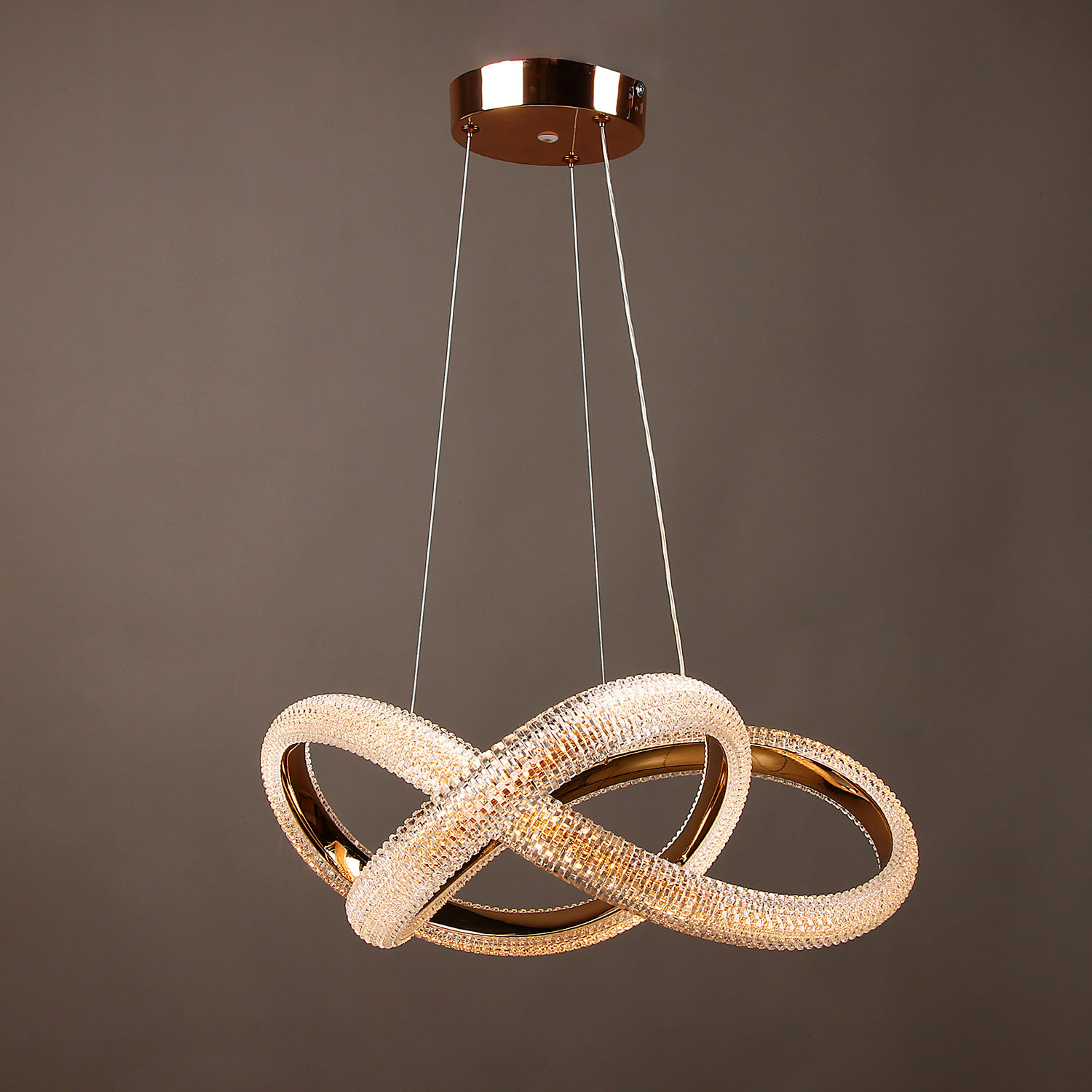 Светильник подвесной светодиодный 9233/96W Gold  450 мм 3 реж., пульт S=16м2  VERNER LIGHTING *1