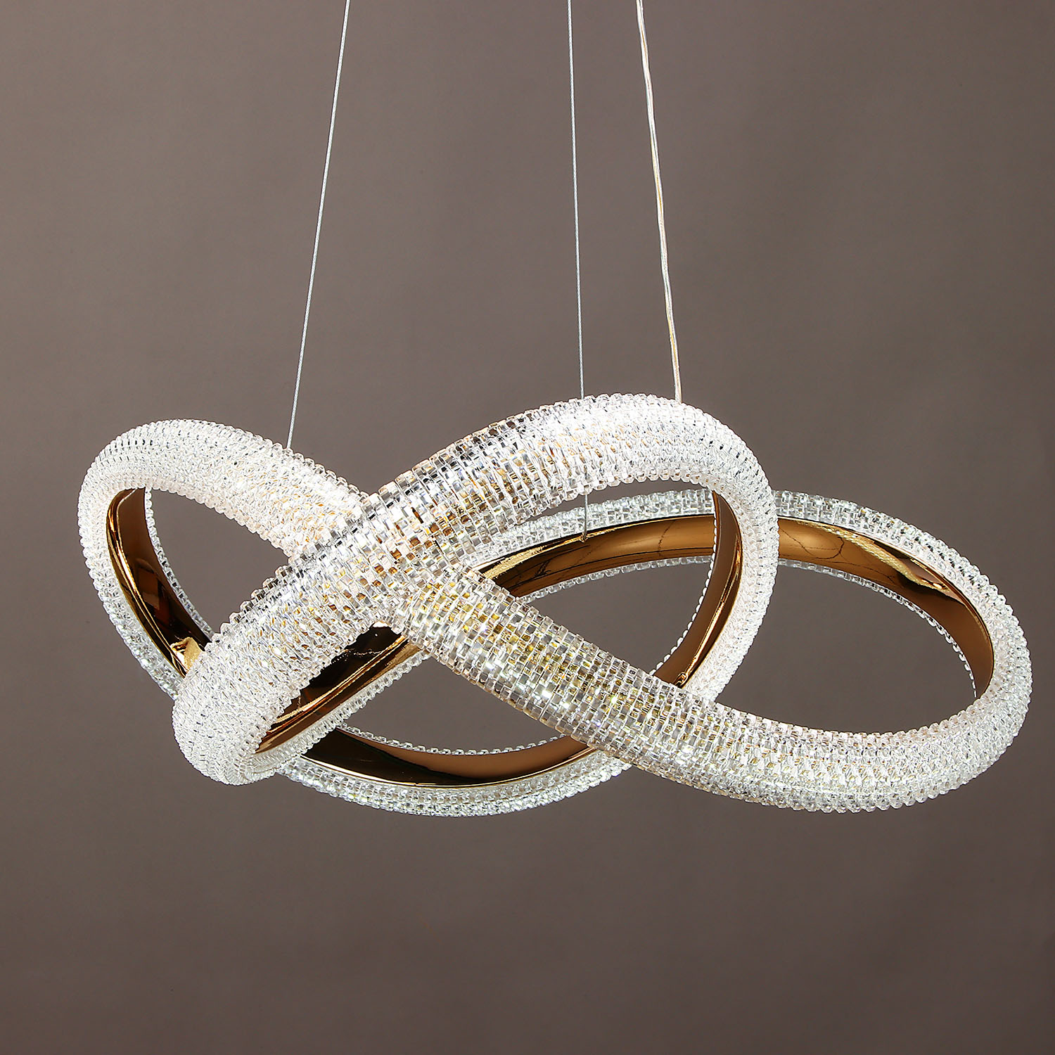 Светильник подвесной светодиодный 9233/96W Gold  450 мм 3 реж., пульт S=16м2  VERNER LIGHTING *1