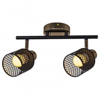 Светильник настенный (спот) 05900-0.8-02 BK+FGD 2х60W Е14 S=12м2  *1