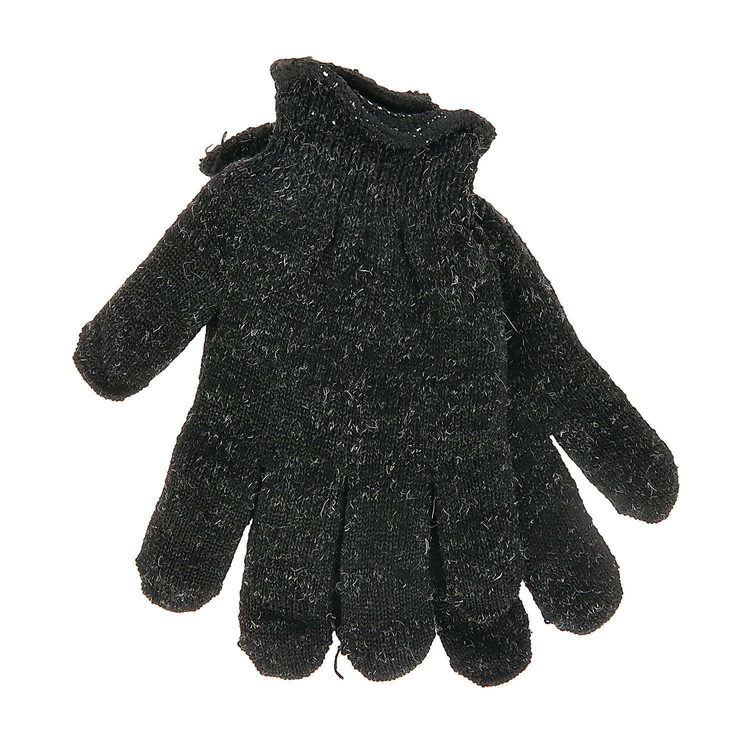 Перчатки полушерсть двухслойные черные (5 нитей) 80гр (478Р) Ladoni *10/200