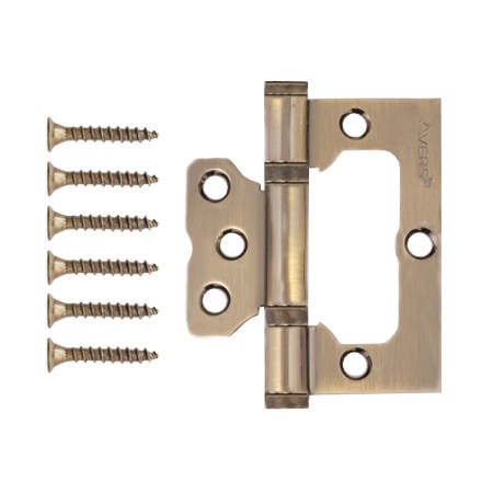 Петля без врезки 75*63*2,5мм БРОНЗА AB (комплект 2шт.) AVERS *1/6/48 Петля без врезки 75*63*2,5мм БРОНЗА AB (комплект 2шт.) AVERS *1/6/48