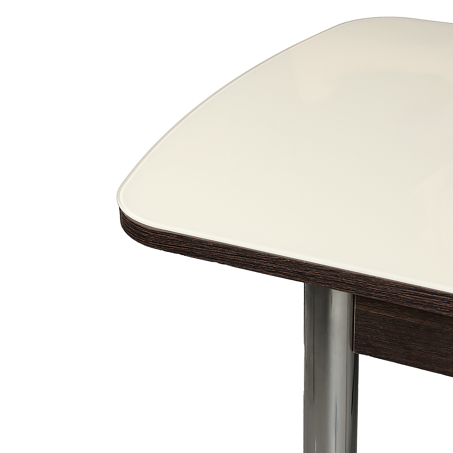 яяяСтол обеденный раскладной МИНИ ПГ СТ 960(+300)мм*600мм ВЕНГЕ,стекло песочное+опора!*1