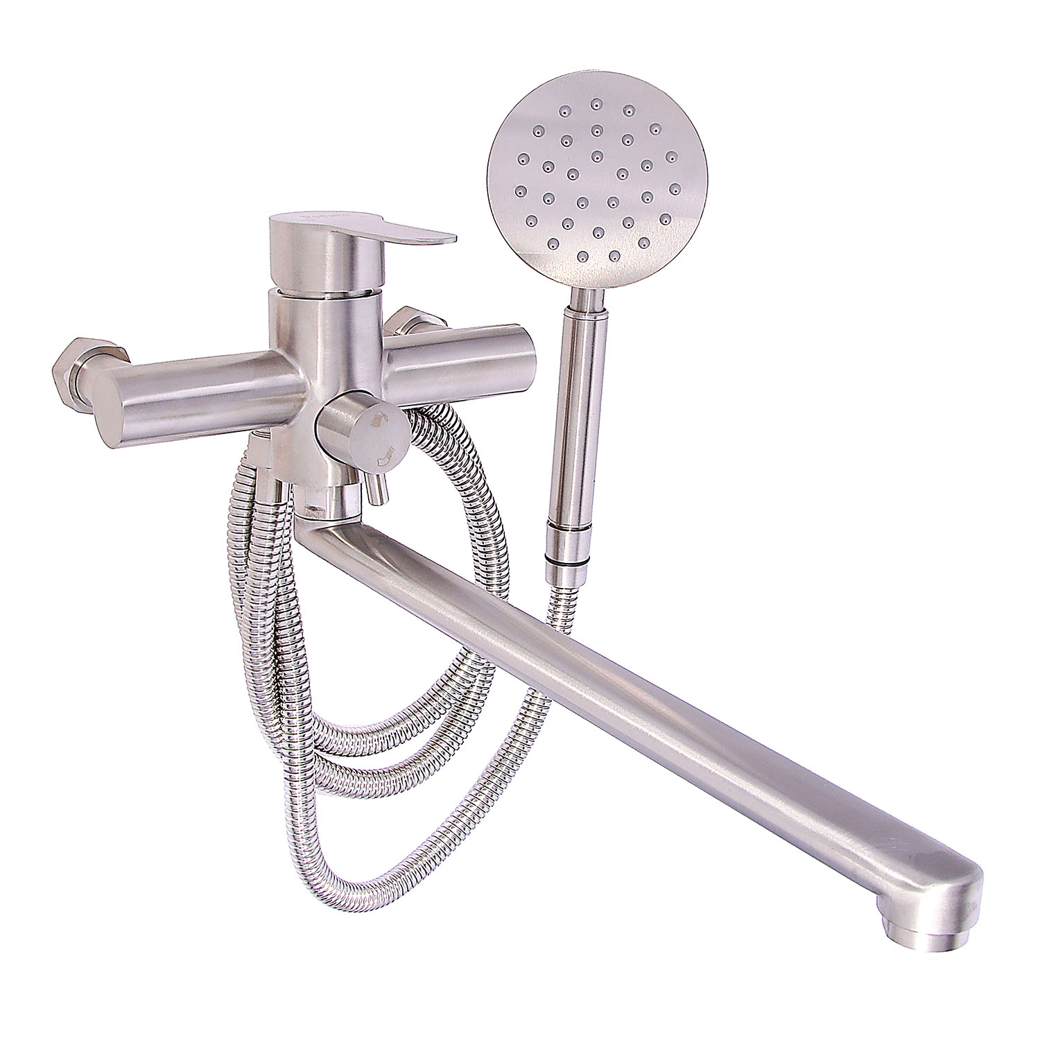 Смеситель универсальный "Potato" плоский излив с переключ. душа, нерж. сталь P22303S *1/10 Смеситель универсальный "Potato" плоский излив с переключ. душа, нерж. сталь P22303S *1/10