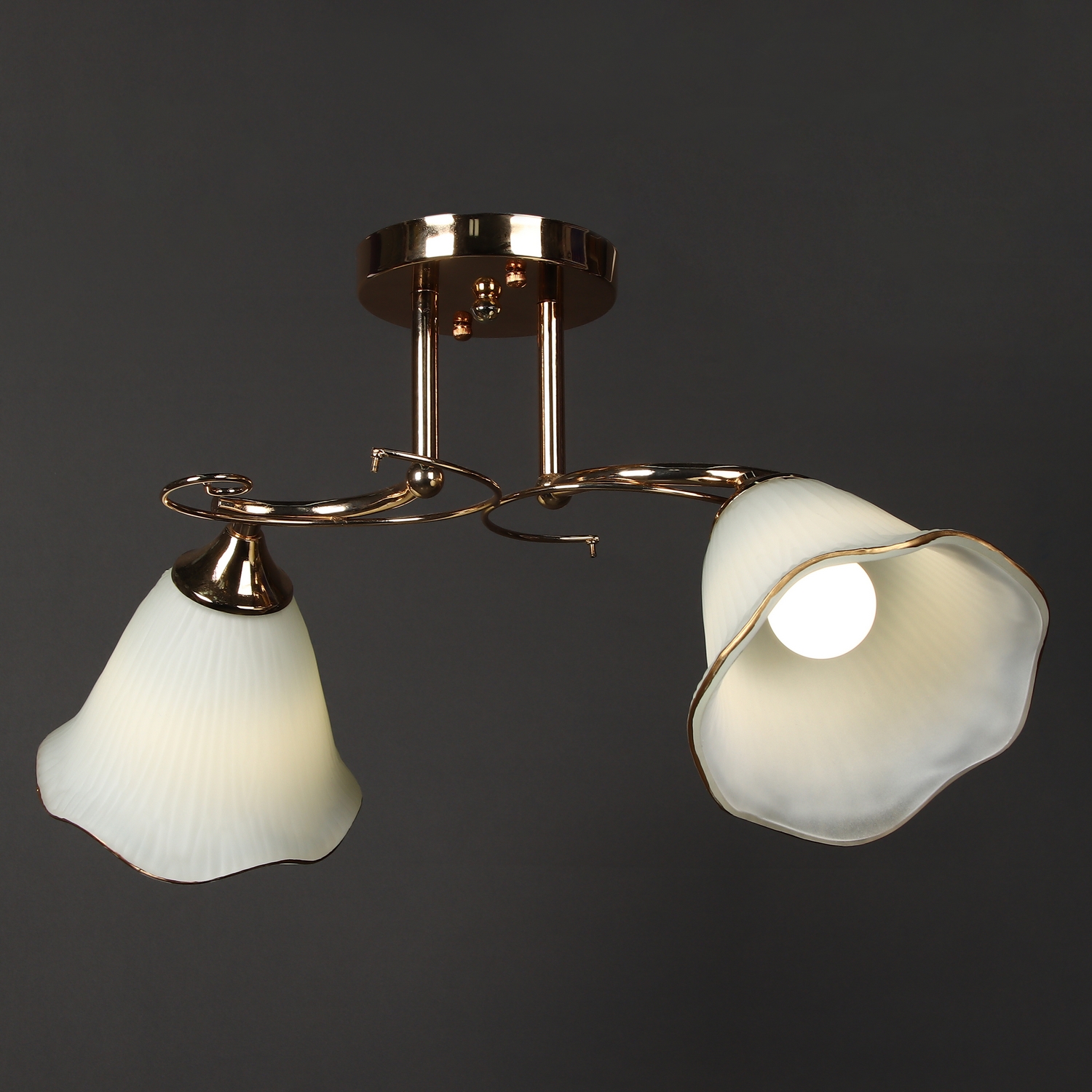 Люстра Verner Lighting А2664/2, 40 Вт, Е27, 2 лампы, золото