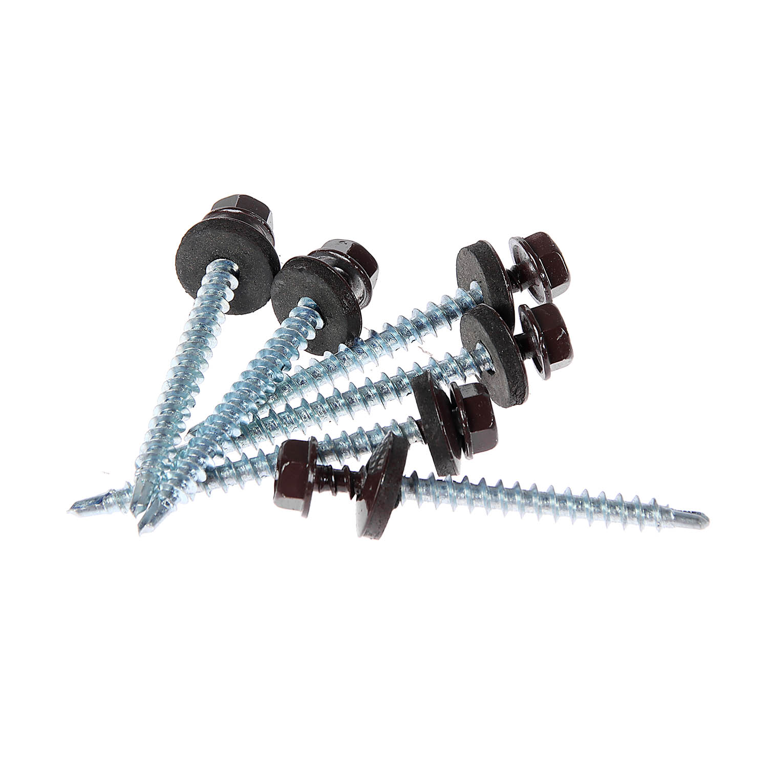Саморезы кровельные BROZEX 4,8*51 RAL8017 (темно-коричневый) (10кг) промтара *10
