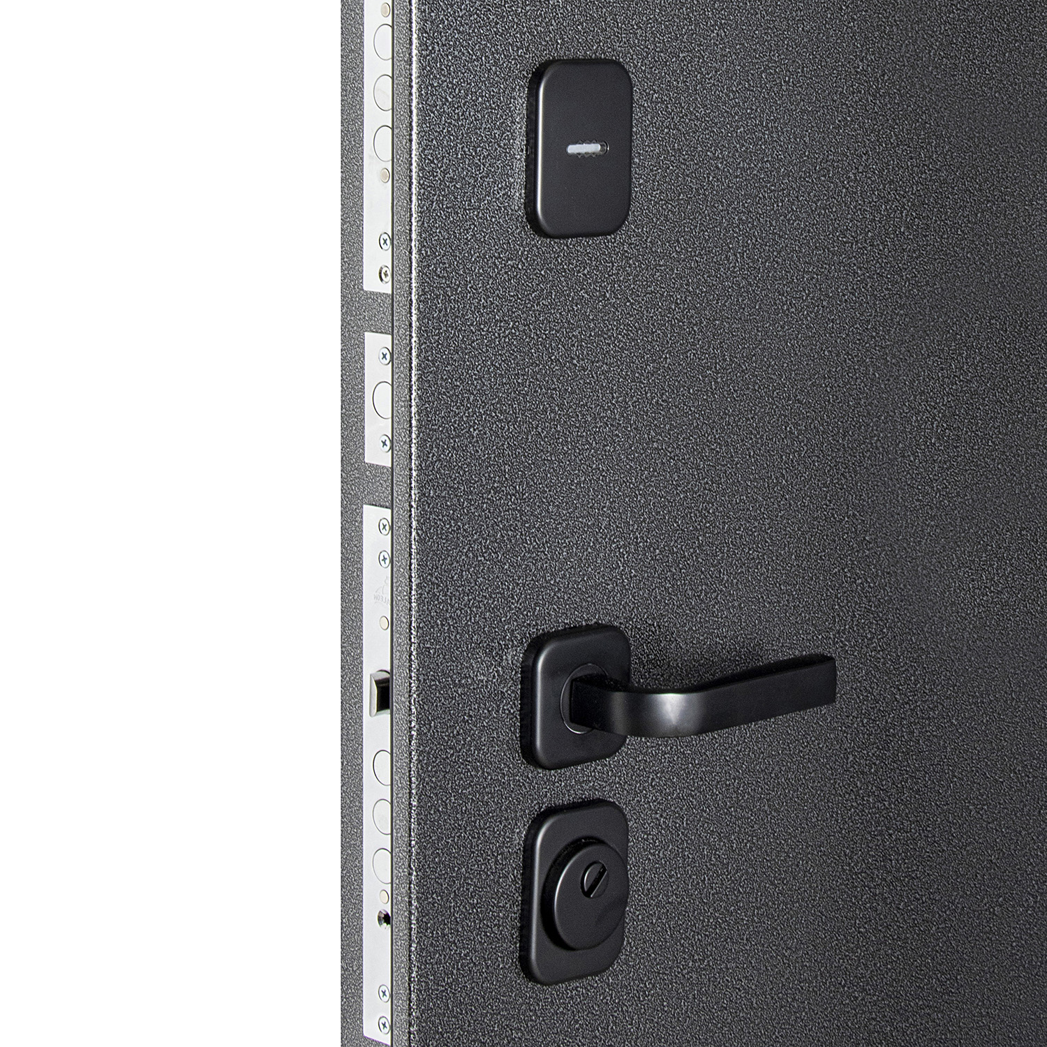 Дверь входная 2050х860х95 мм Дверной континент Брест, с зеркалом, правая, серебристый антик/белый матовый Дверь входная 2050х860х95 мм Дверной континент Брест, с зеркалом, правая, серебристый антик/белый матовый