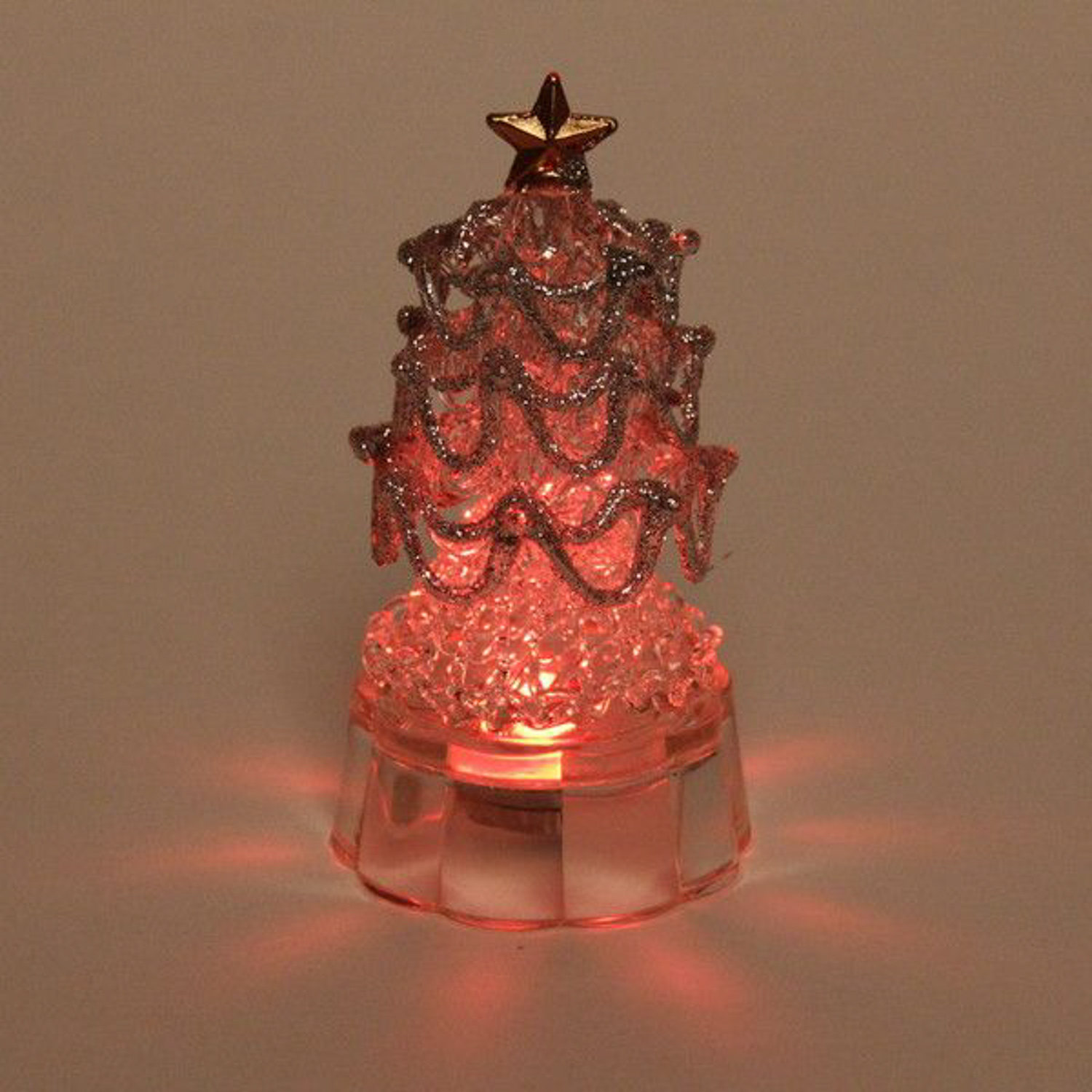 Сувенир с подсветкой "Лесная ёлочка"" 7,5*2 см , серебро