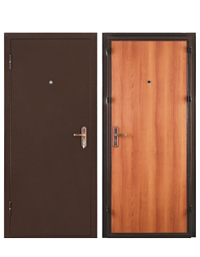 Дверь входная 2050х960х50 мм ПРОМЕТ Спец, правая, медный антик/итальянский орех