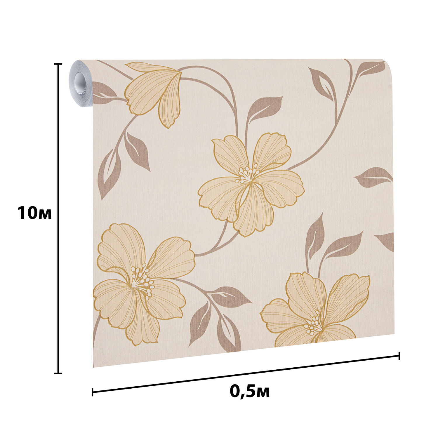 Обои дуплекс Белорусские обои Сабрина-51 бежевый 516252-51 (9С5К), 0.53х10.05