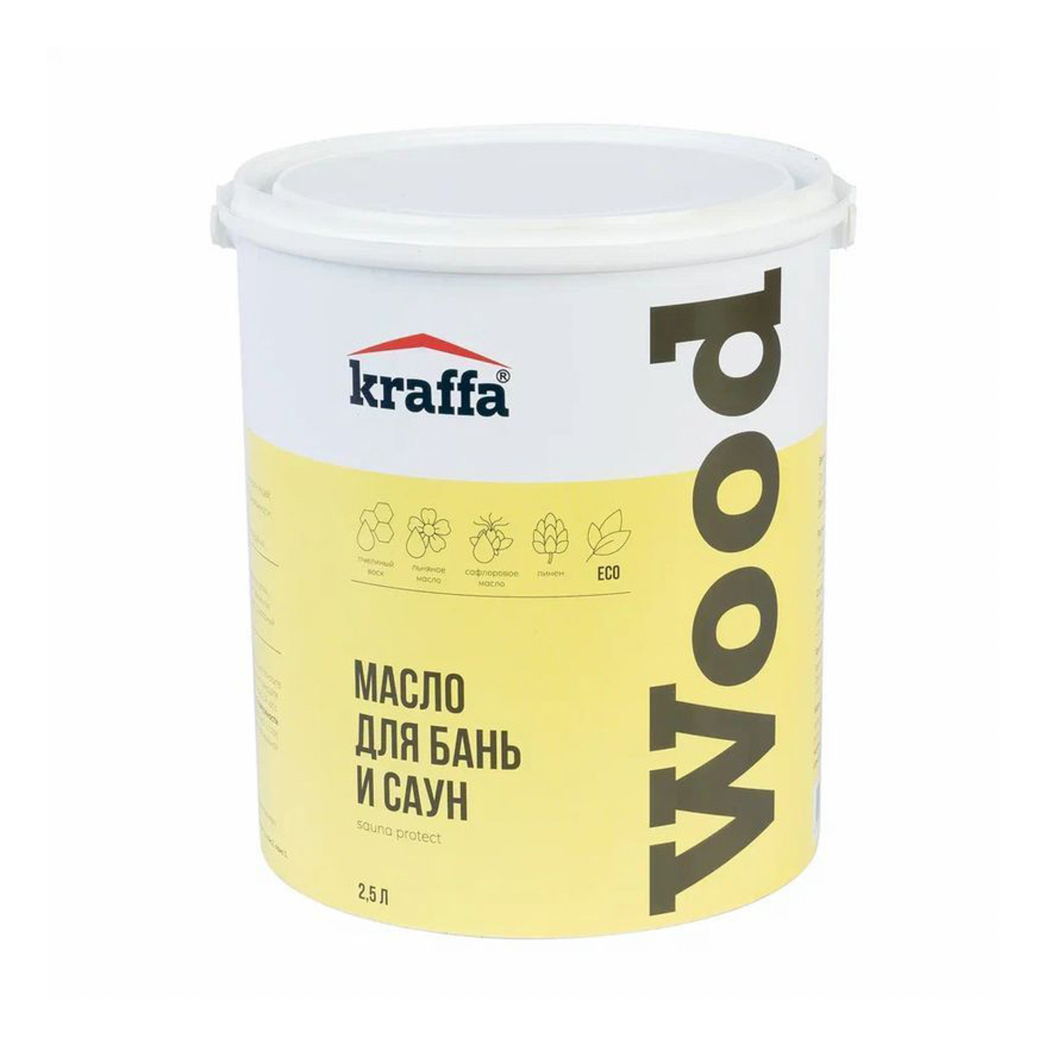 Масло для пола в банях и саунах Краффа 2,5 л 1/6