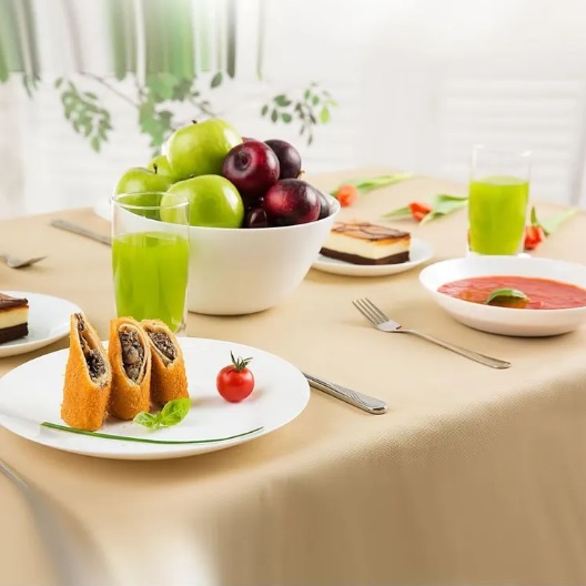 Тарелка стекло "ЛИЛИ" белый 18см десертная Q8717 (Luminarc) *12