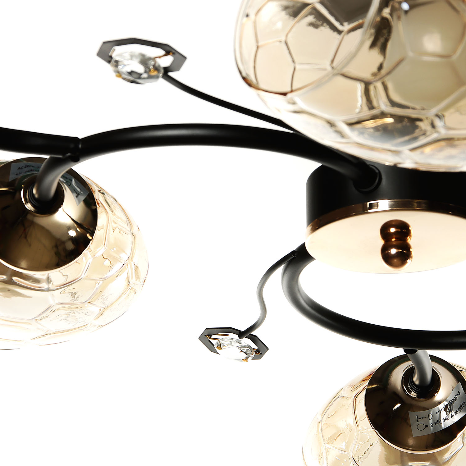 Люстра 01364-0.3-06 BK+FGD Е14 S=36м2  *1