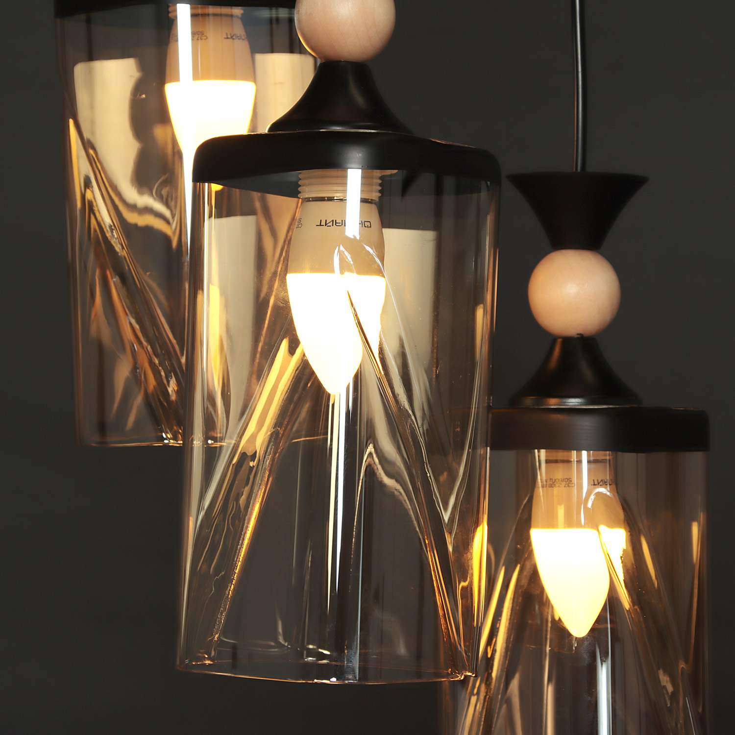 Люстра N5195/3H 3*40W  E27 (d-300; h-450/h800)  VERNER LIGHTING *1