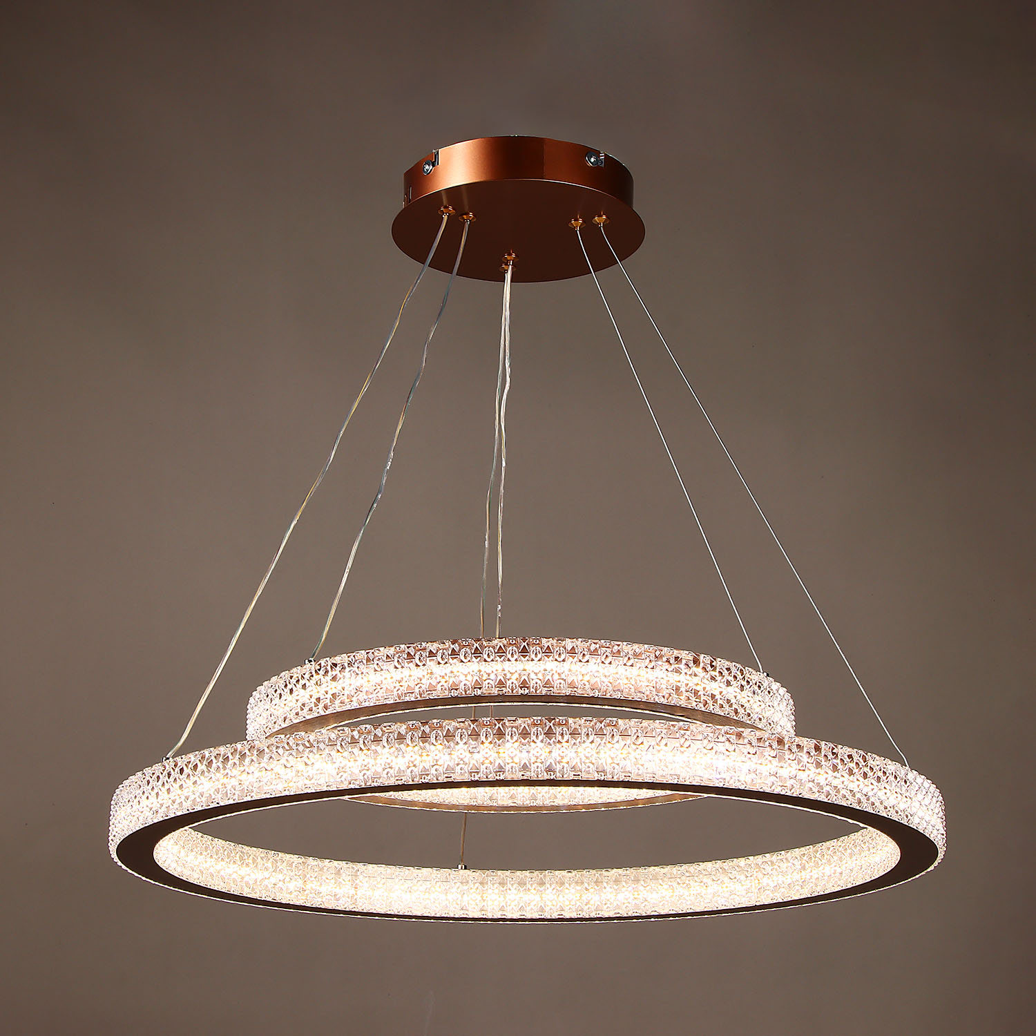 Светильник подвесной светодиодный 9200(9238)/240W coffee 600+400мм 3реж., пульт S=20м2 VERNER LIGHTING *1