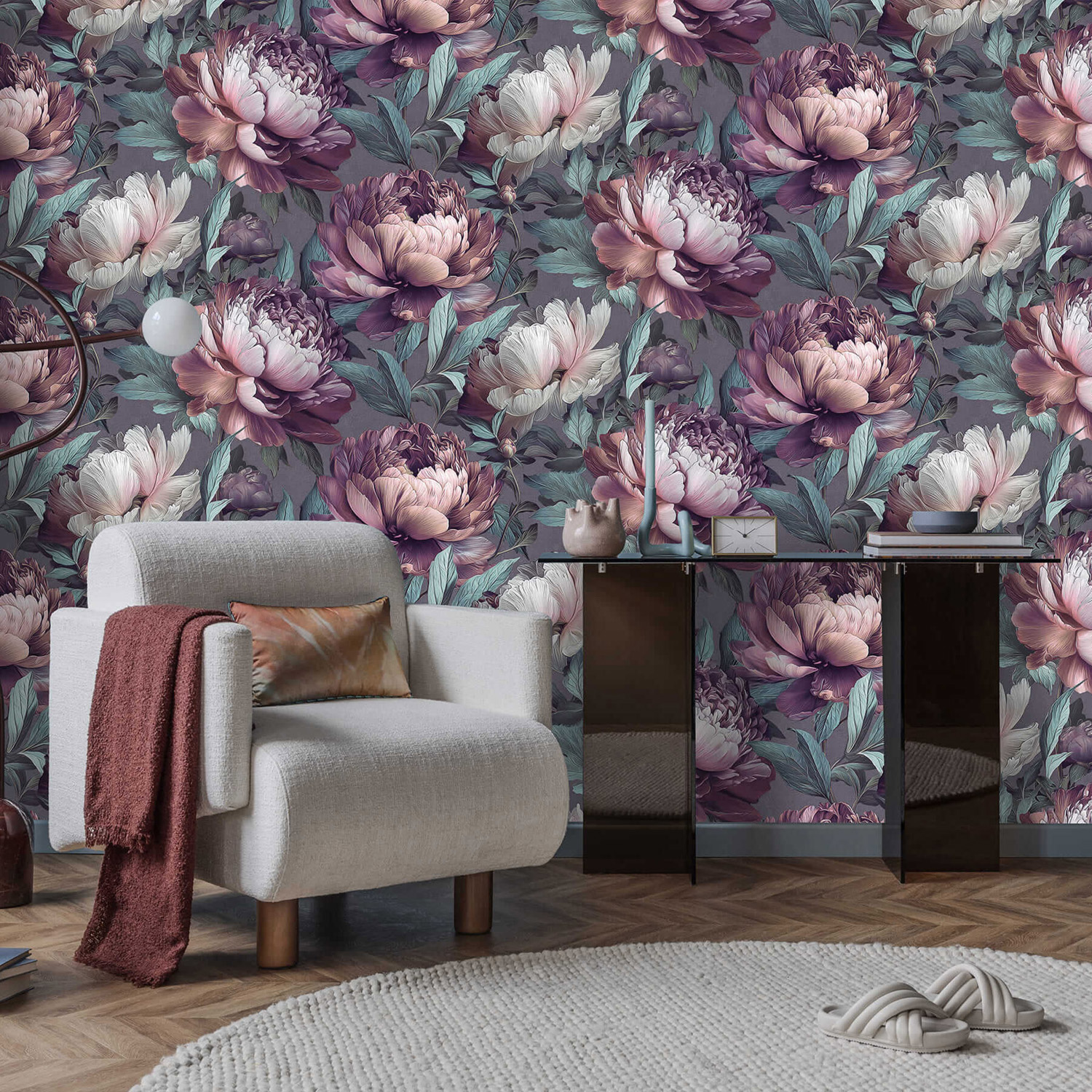 Обои  флиз Victoria Stenova Bohemia (фиолет./роз.) 585989  1.06*10м *6