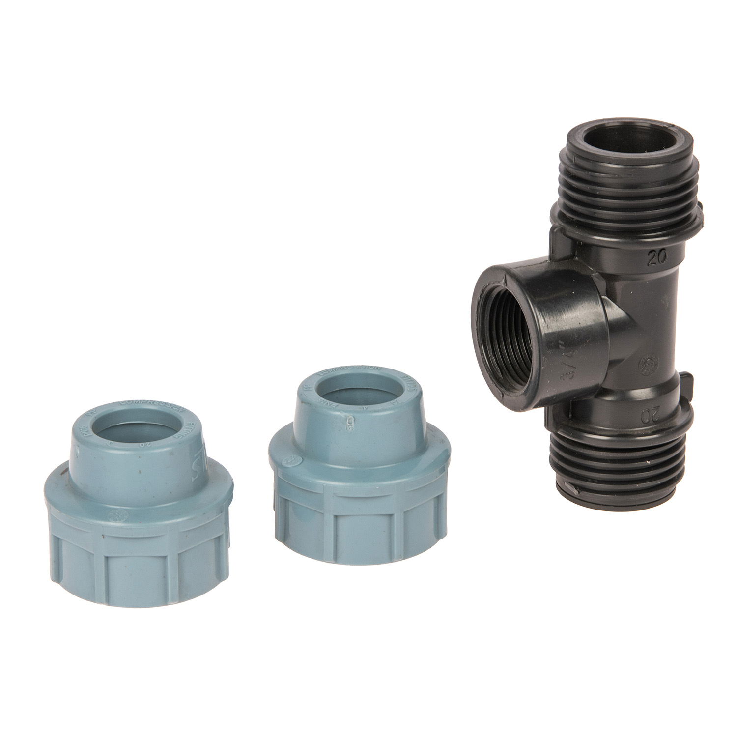 Тройник ПНД компрессия Ø 20х3/4"х20 внутр. резьба *1/70