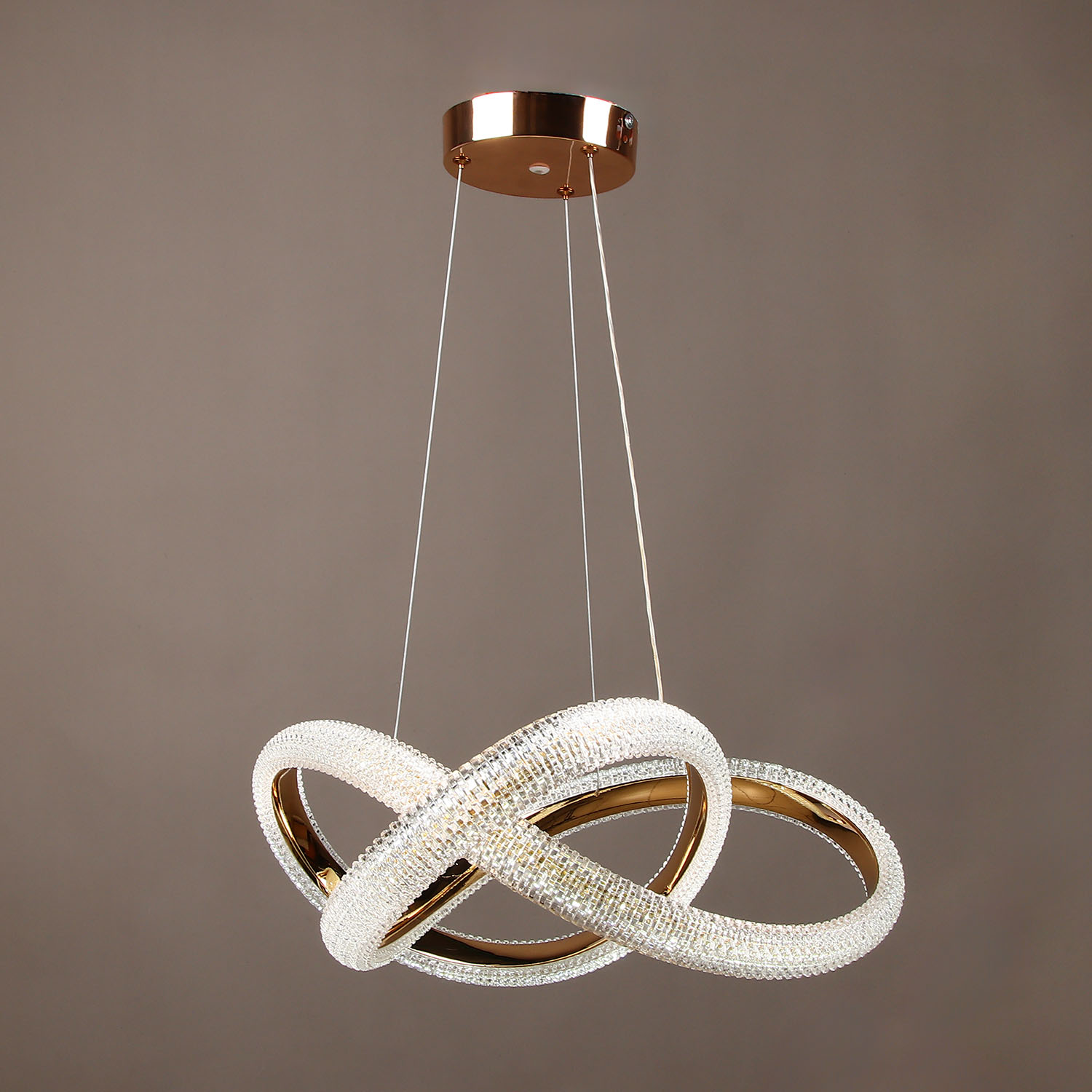 Светильник подвесной светодиодный 9233/96W Gold  450 мм 3 реж., пульт S=16м2  VERNER LIGHTING *1