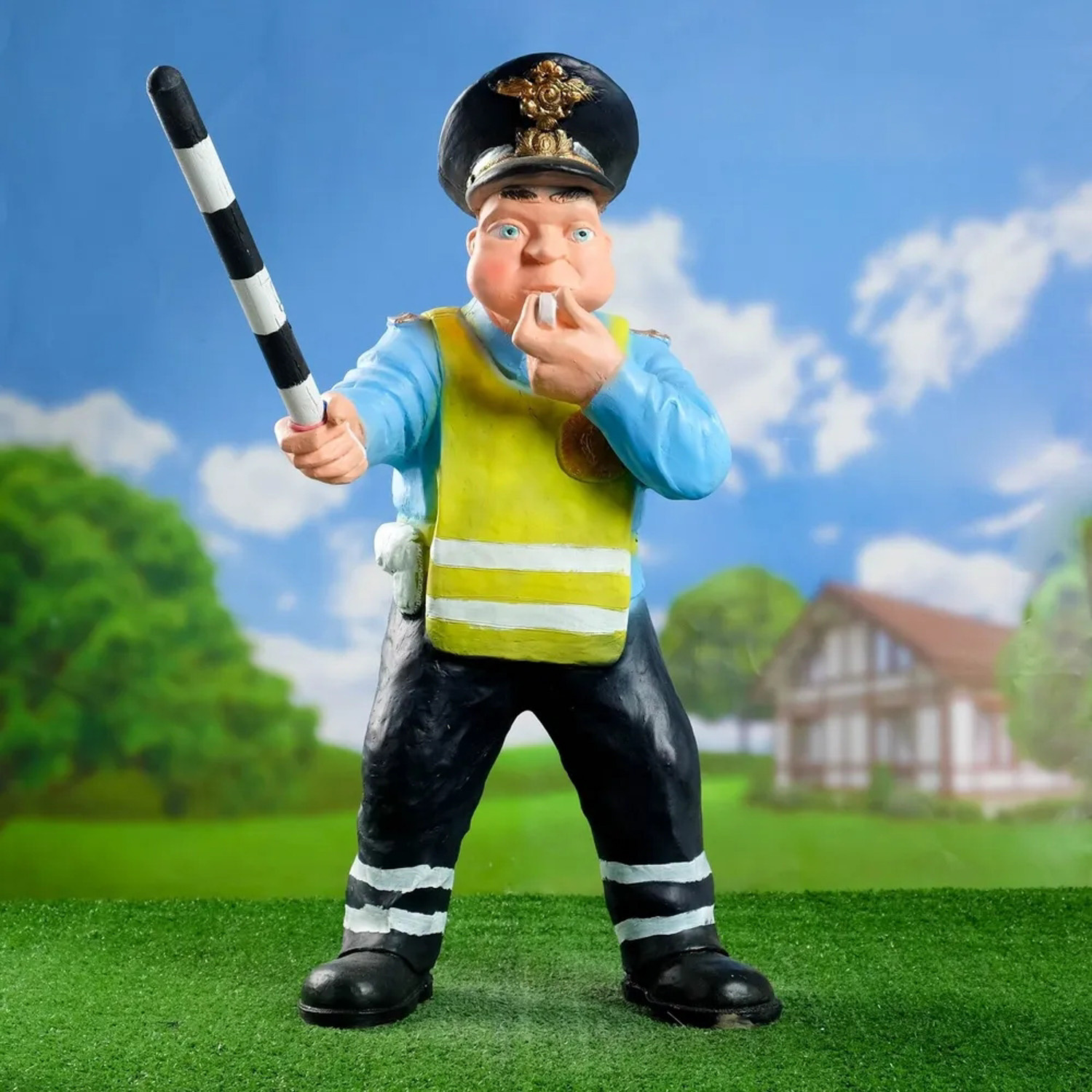 Садовая фигура "Гаишник"   28*39*71 1259510 Садовая фигура "Гаишник"   28*39*71 1259510