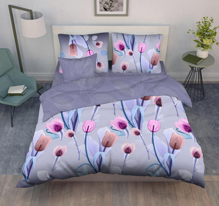 Постельное белье 1,5сп бязь Василиса 70091/1 Лунное сияние, наволочки 70*70 - 2шт *1/6