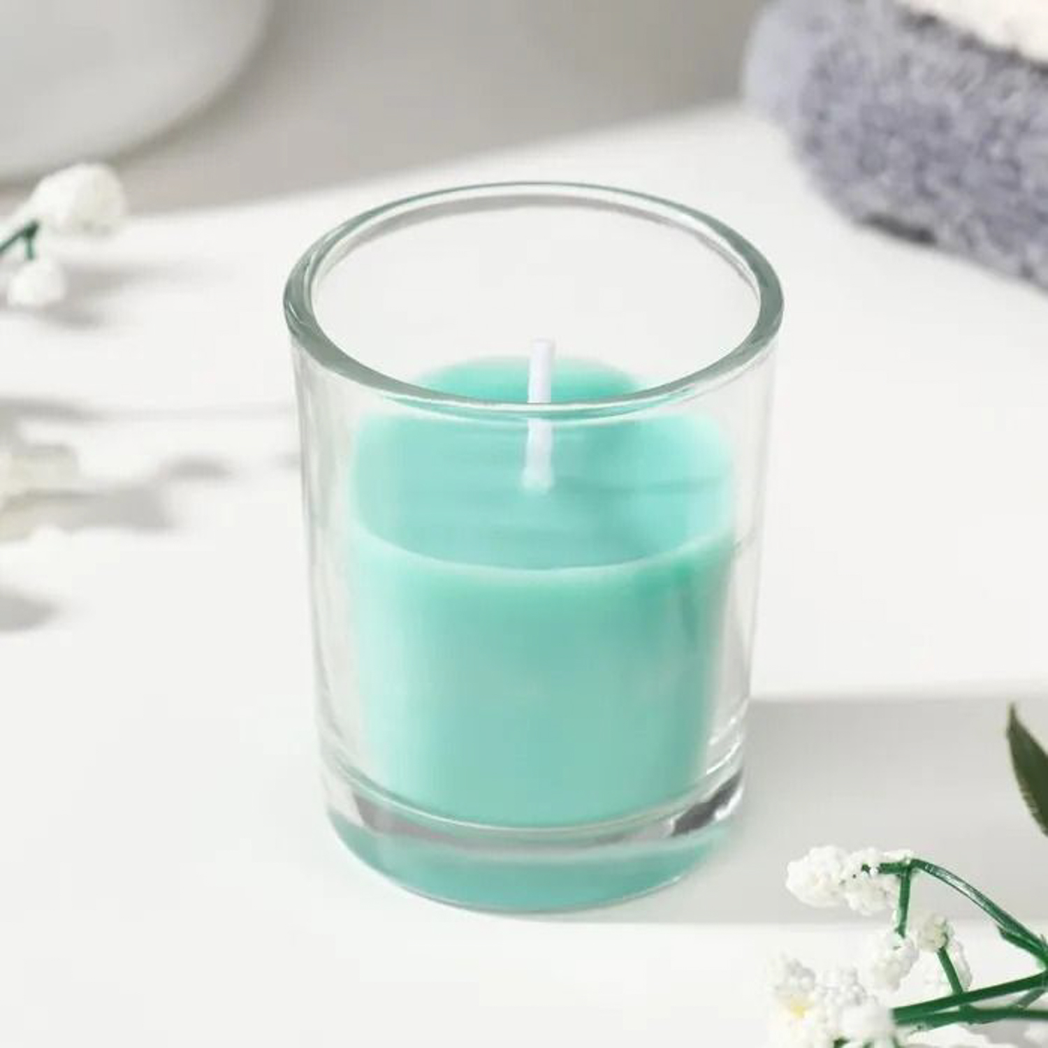 Свеча ароматическая в стакане "Нюд", 5х6 см, яблоко 7779525 Свеча ароматическая в стакане "Нюд", 5х6 см, яблоко 7779525