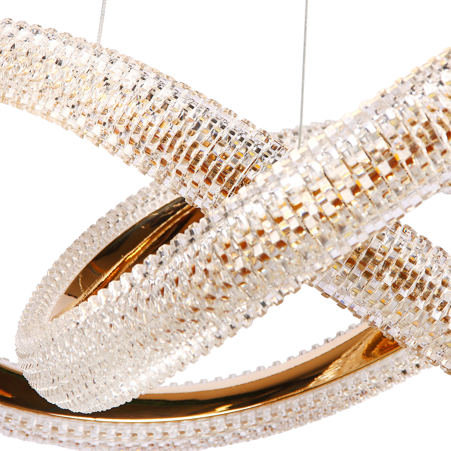 Светильник подвесной светодиодный 9233/96W Gold  450 мм 3 реж., пульт S=16м2  VERNER LIGHTING *1