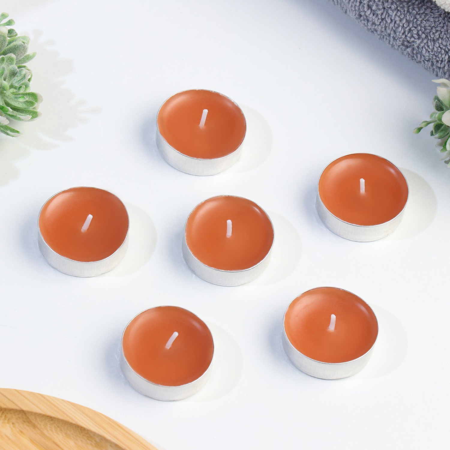 Набор чайных свечей ароматизированных "Капучино" в подарочной коробке, 6 шт 4820499