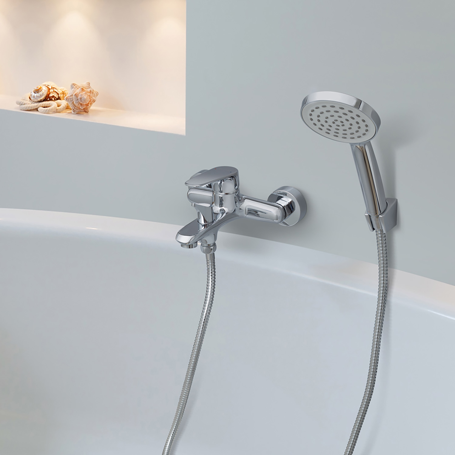 Смеситель д/ванны DEVIDA коллекция ARBO однорычажный, короткий излив DVS1025-12 *1/8