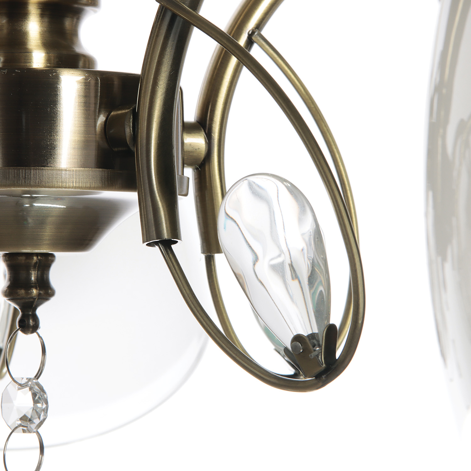 Люстра De City Ариадна, Е27, 5 ламп, 60 Вт, цвет латунь