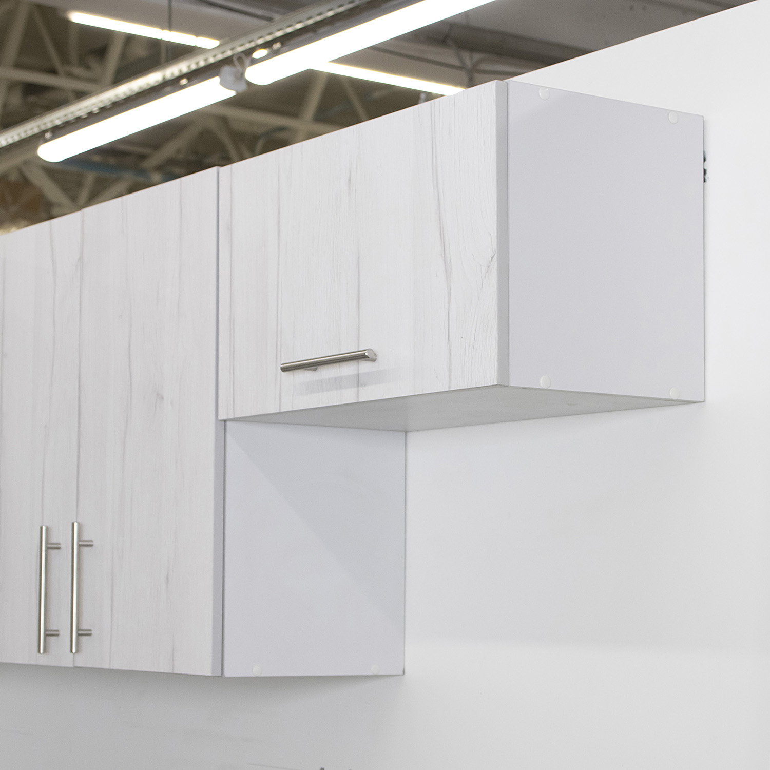 Шкаф навесной 600х338х290 мм BROZEX-WOOD Camellia, для вытяжки, с дверцей, серый / юта