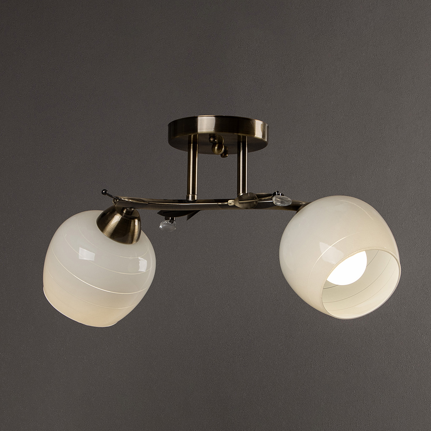 Люстра Verner Lighting N0327/2, 40 Вт, E27, 2 лампы, античная бронза