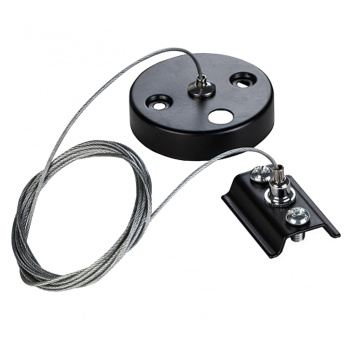 Подвес для шинопровода однофазного черный трос 2м макс нагр. 100кг G-1-H-IP20-B 580906 *1/50