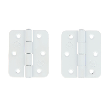 Петля полимер.ПН-60 белая (комплект 2 шт+саморезы) ДомоСтрой *1/150