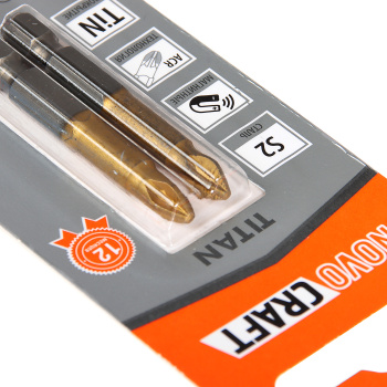 Бита крестовая PZ2х50мм (2 шт) магнитная S2TiN хвостовик1/4"Е TITAN (В43-21-0502TG) NovoCRAFT *1/25