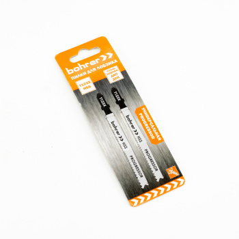 Пилки для лобзика по универсальные 100мм шаг2,6мм прям рез (2шт) T123X арт37301239 Bohrer*10/100/600