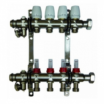 Коллекторная группа VIEIR с расходомером, 4 выхода, без кранов