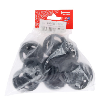 Шайба 50 мм "Рондоль" BROZEX для изоляции, черный, 30 шт.