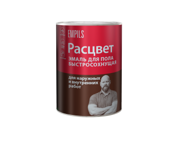 Эмаль алкидно-уретановая 0.9 кг для пола Расцвет, серая, быстросохнущая